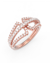 18K Gold & Diamond Ring For Women KRL10440